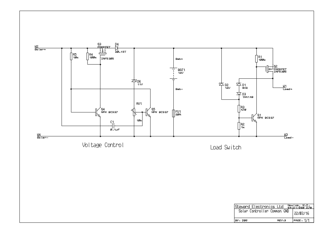 Simple Solar Contoller Common Gnd